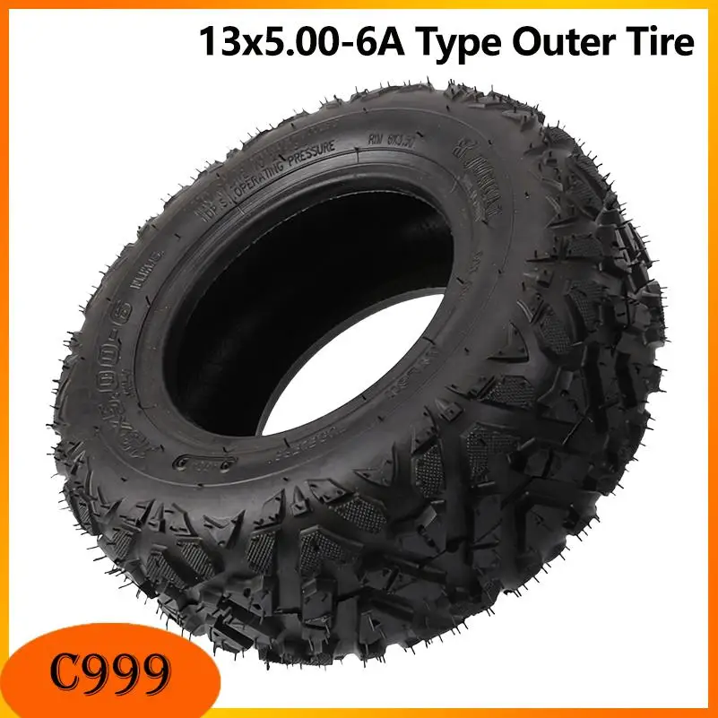 

Rugged 6-Inch Tubeless Tire for ATV and Off-Road Kart Applications, Size 13x5.00-6