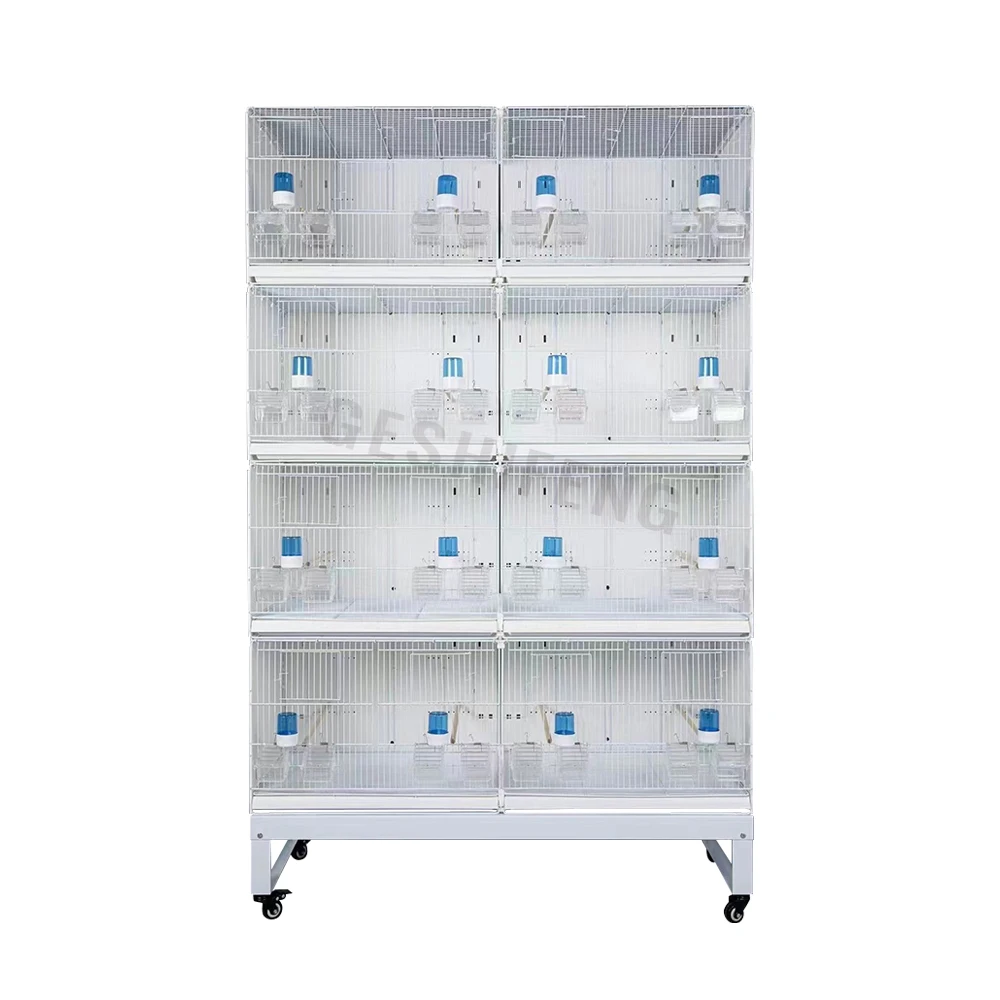 

Картонная упаковка, 4-слойная штабелируемая складная белая проволока, клетки для разведения канарейки, клетка для птиц ручной работы с коробкой для поилки