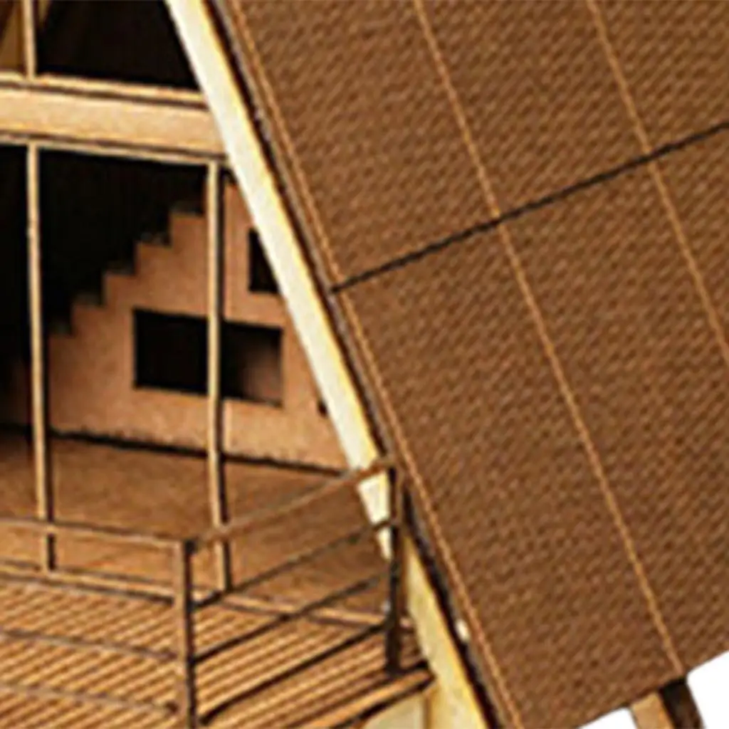 Wood model kit house DIY Mini building for the Diorama Railway