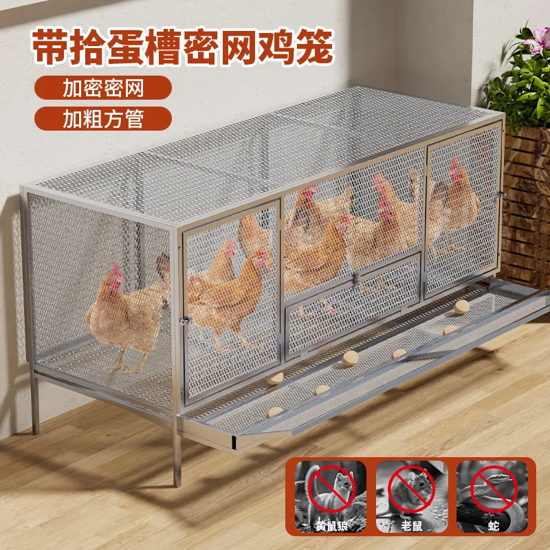 Outdoor Large Chicken Cage Weasel-Proof Rabbit Hutch & Pigeon Coop, Multi-Purpose Animal Enclosure rabbit hutch