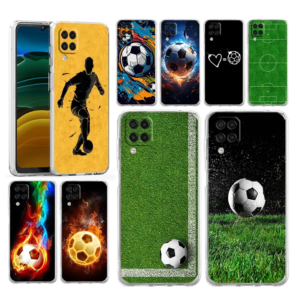 Phone Case for Samsung A13 A15 A25 A51 A71 A21S A11 A31 A52 A41 A23 A53 A73 A32 5G A03S A05s Cover Football Passion Soccer Ball