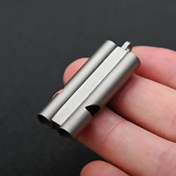 Titanium Alloy Dog Training Whistles Outdoor Survival Whistle Double Pipe Anti-lost Devive For Dogs Trainer Cat Sound Whistle