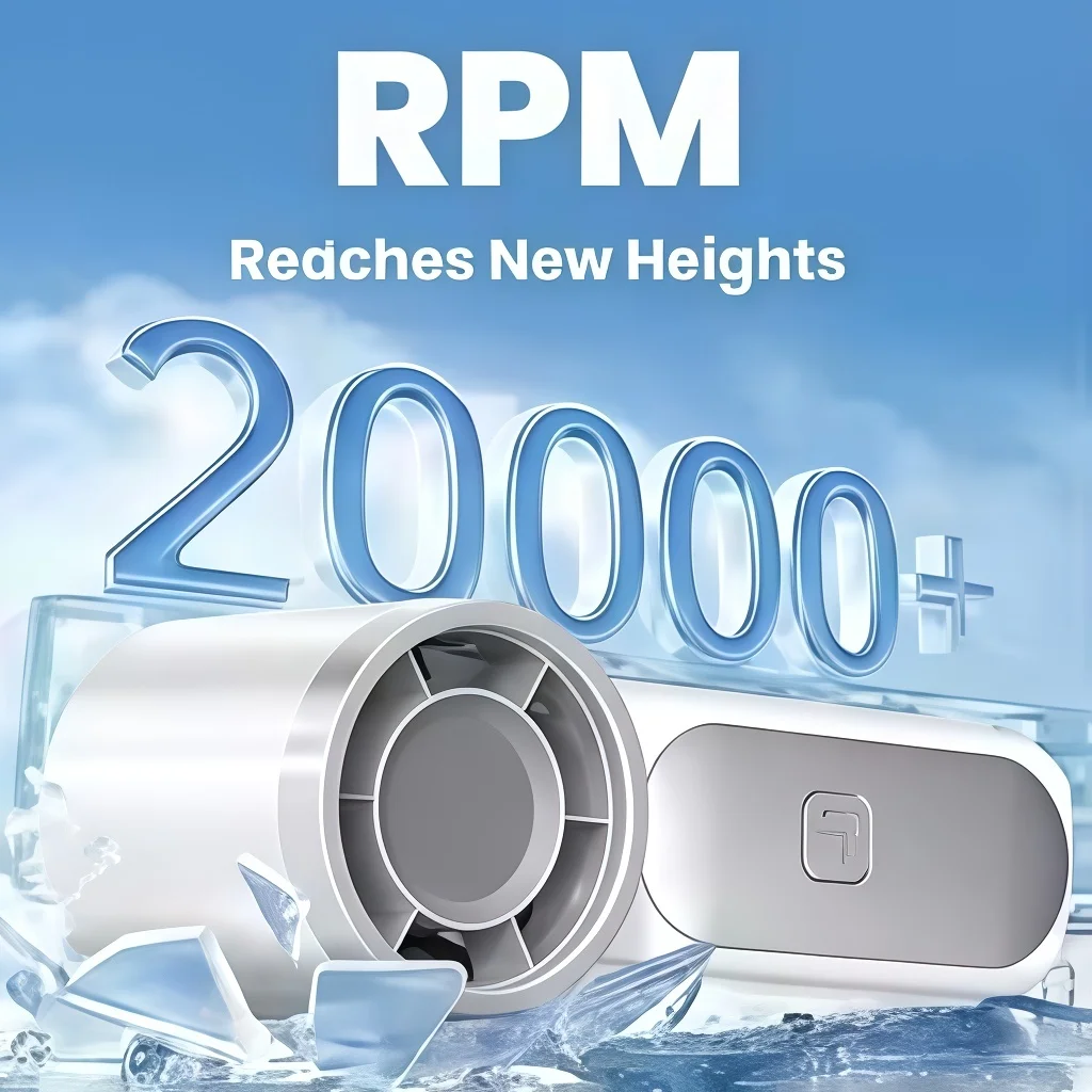 Portable Handheld Mini Fan 5 Speed Adjust Type C Rechargeable Fan Digital Display Desktop Fan Outdoor