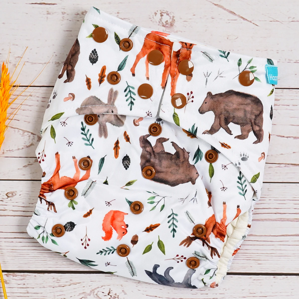 Happyfluit Biologisch Katoen Pocket Luier Wasbaar Herbruikbaar Gerecycled Baby Doek Luier Voor 3-15Kg Baby