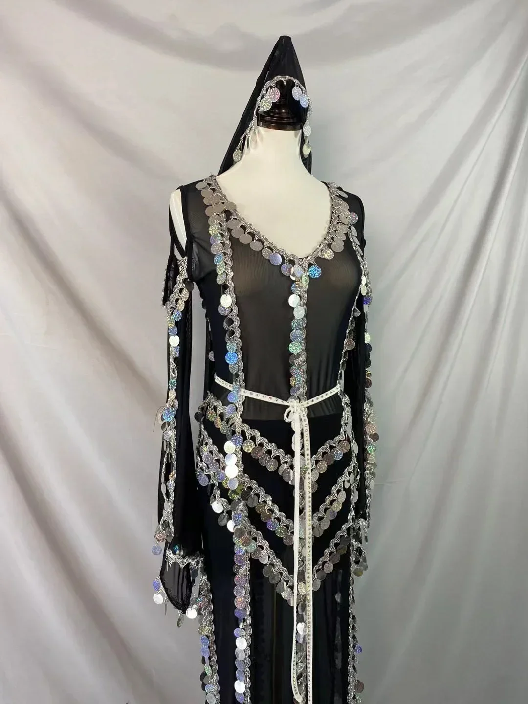 Maßgeschneiderte Bauchtanz-Wettbewerbskostüme, orientalische Tanzkleider für Erwachsene, ethnische Roben für Frauen, Bühnenoutfits – Detail 5