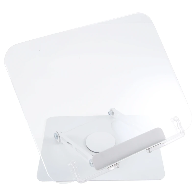 

Book Stand For Reading, Adjustable Book Holder With 360° Swivel Base & Page Clips, Foldable Stand For Music Scores Easy Install