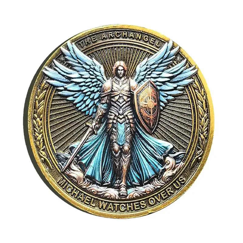 Angel Challenge Coin Alloy Coin Of Peace Souvenir Lucky Sign Angel Pocket Token For Symbolizing Protection And Strength Coin