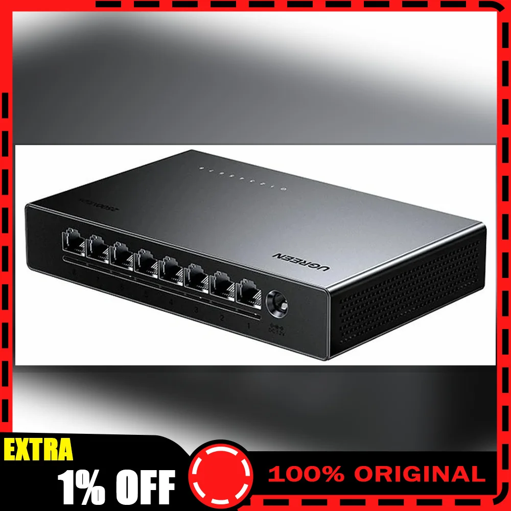 UGREEN CM954 55617 8-Port 2.5GbE Unmanaged Ethernet Switch Network Hub for NAS Desktop