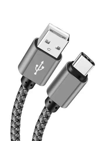 Nylon Data Cable Fast Charger USB A to Type C Charging Cable For Huawei Samsung Android Phone TypeC Charging Device 1M 2M 3M