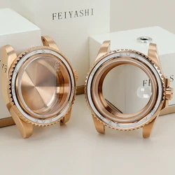 Rose Gold 40mm Sterile Watch Case Sapphire Crystal Glass For Seiko NH34 NH35 NH36 NH38 Miyota 8215 ETA 2824 Movement 28.5mm Dial