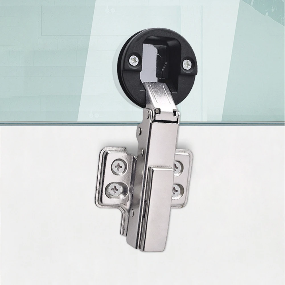 Metal Plastic Glass Hinge Glass Hinge Damping Hydraulic Furniture Hinge Wine Strong Stability Cabinet Kitchen Cupboard