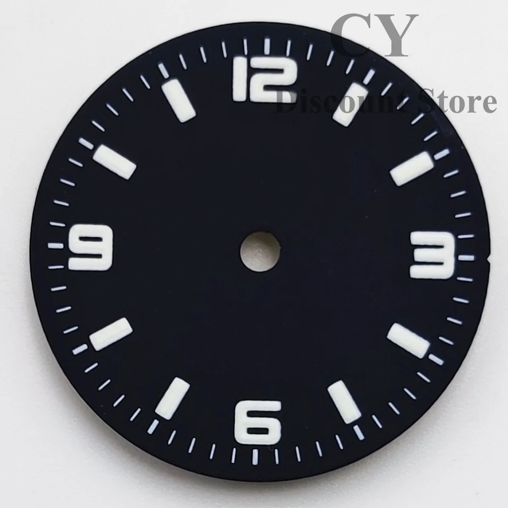 NH35 Watch Dial 28.5mm Black Watch Dial Green Luminous fit NH35 NH36 ETA2824 2836 Miyota8215 PT5000 Mingzhu DG2813 3804 Movement