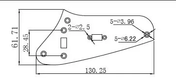 Chrome Control Plate- Stwich Plate for guitars