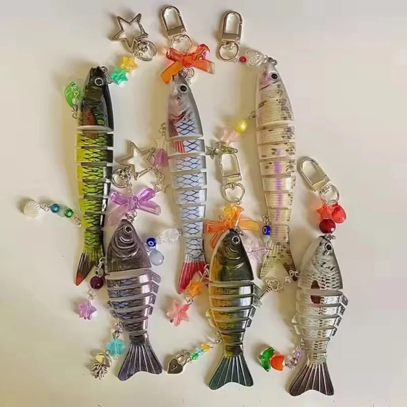 

Unique Fish Pendant Statement Pendant Bag Pendant Key Ornament Plastic Texture Great for Dating and Social Event
