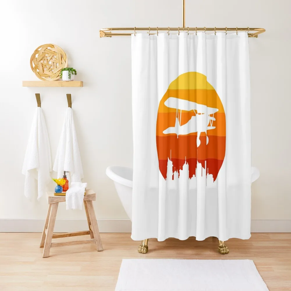 

Vintage airplane Shower Curtain Bathroom And Shower For The Bathroom Waterproof Fabric Bathroom Fabric Curtain