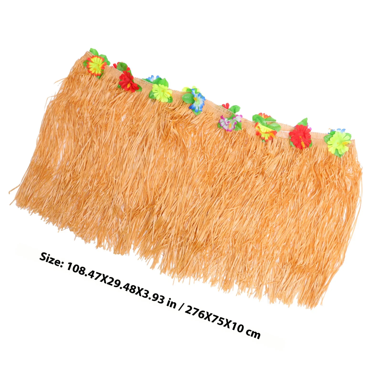 Yellow Table Skirt Tiki Bar Luau Beach Party for Photo Booth Wedding Hula Theme Fiesta Pool Garland Tutu