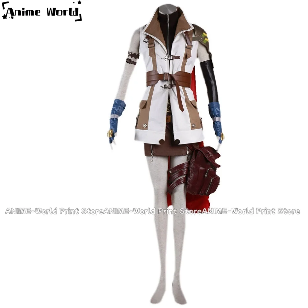 《Custom Size》Unisex Anime Cos Eclair Farron Lightning Cosplay Costumes Outfit Halloween Christmas Uniform Custom Size