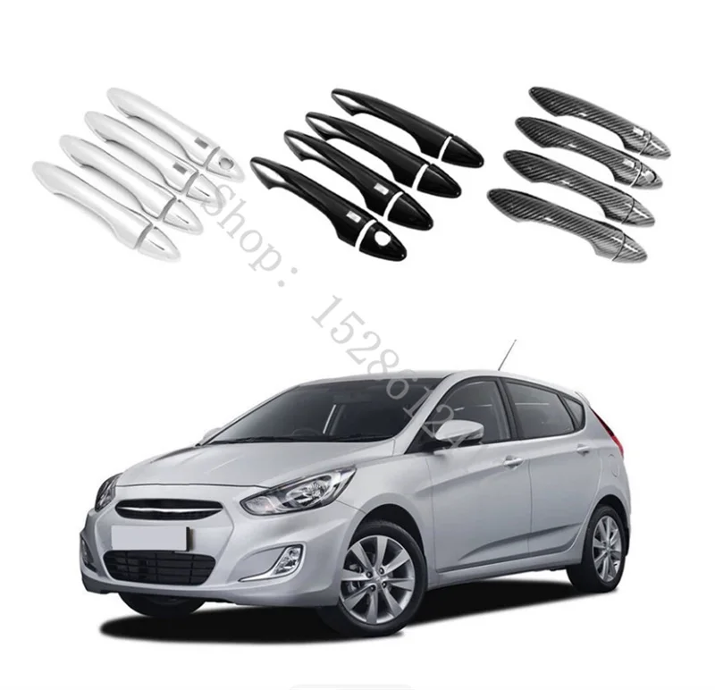 For Hyundai Accent RB 2012 2013 2014-2018 ABS Door Handle Bowl Door handle Protective covering Cover Trim car-styling