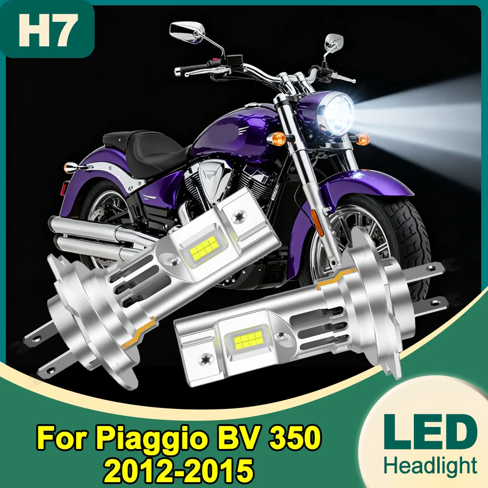 

2PCS H7 Motorcycle LED Headlight Canbus No Error 200W High Power For Piaggio BV 350 2012 2013 2014 2015 Auto Bulb With Fan