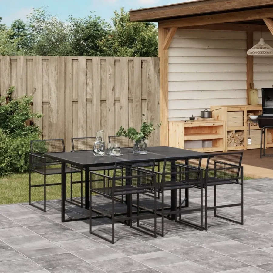 

Garden Dining Set Black