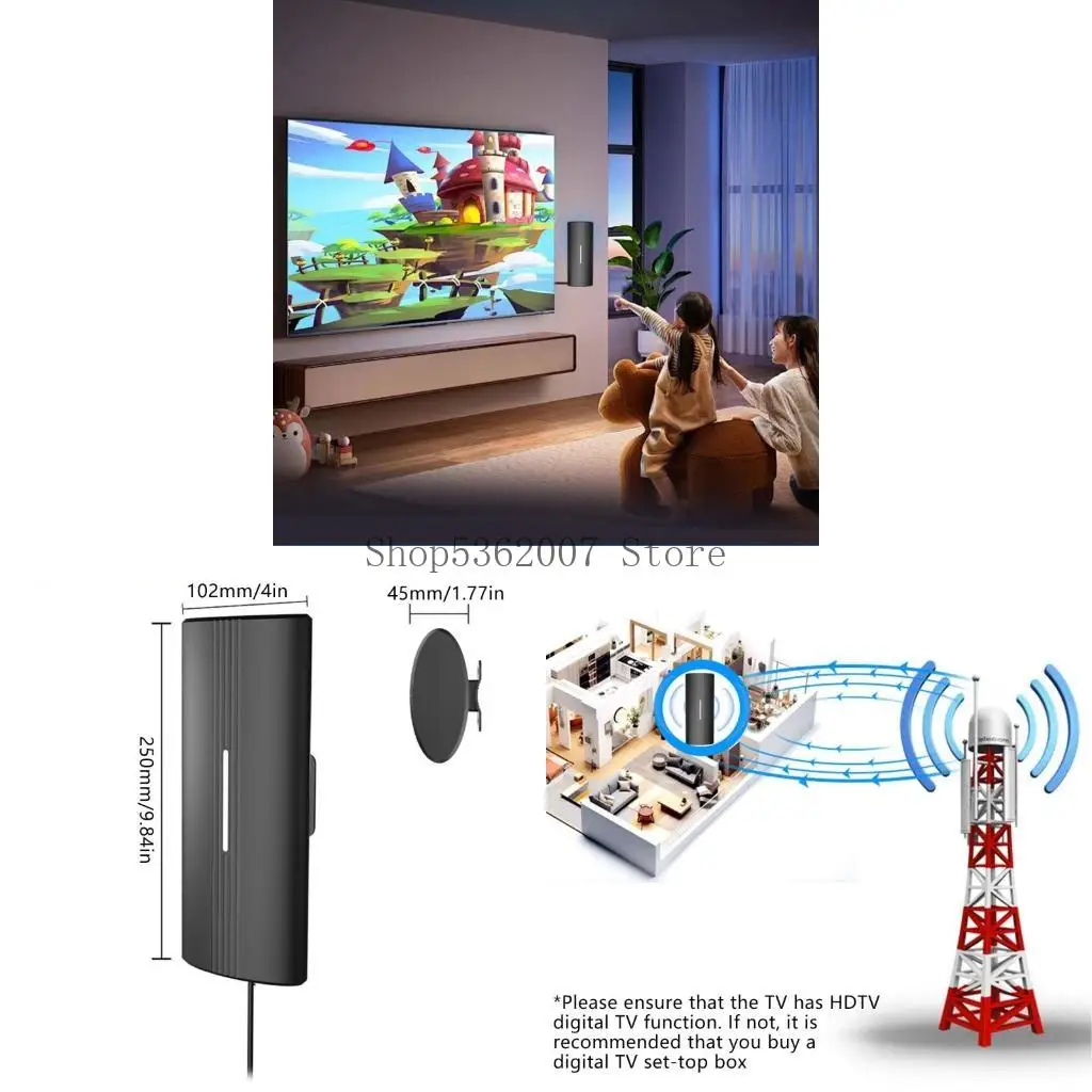 

Длинные диапазоны телевизионные антенны с усиленными усилителями сигналов для 4K SmartSts TVS Внутренний наружный использование.