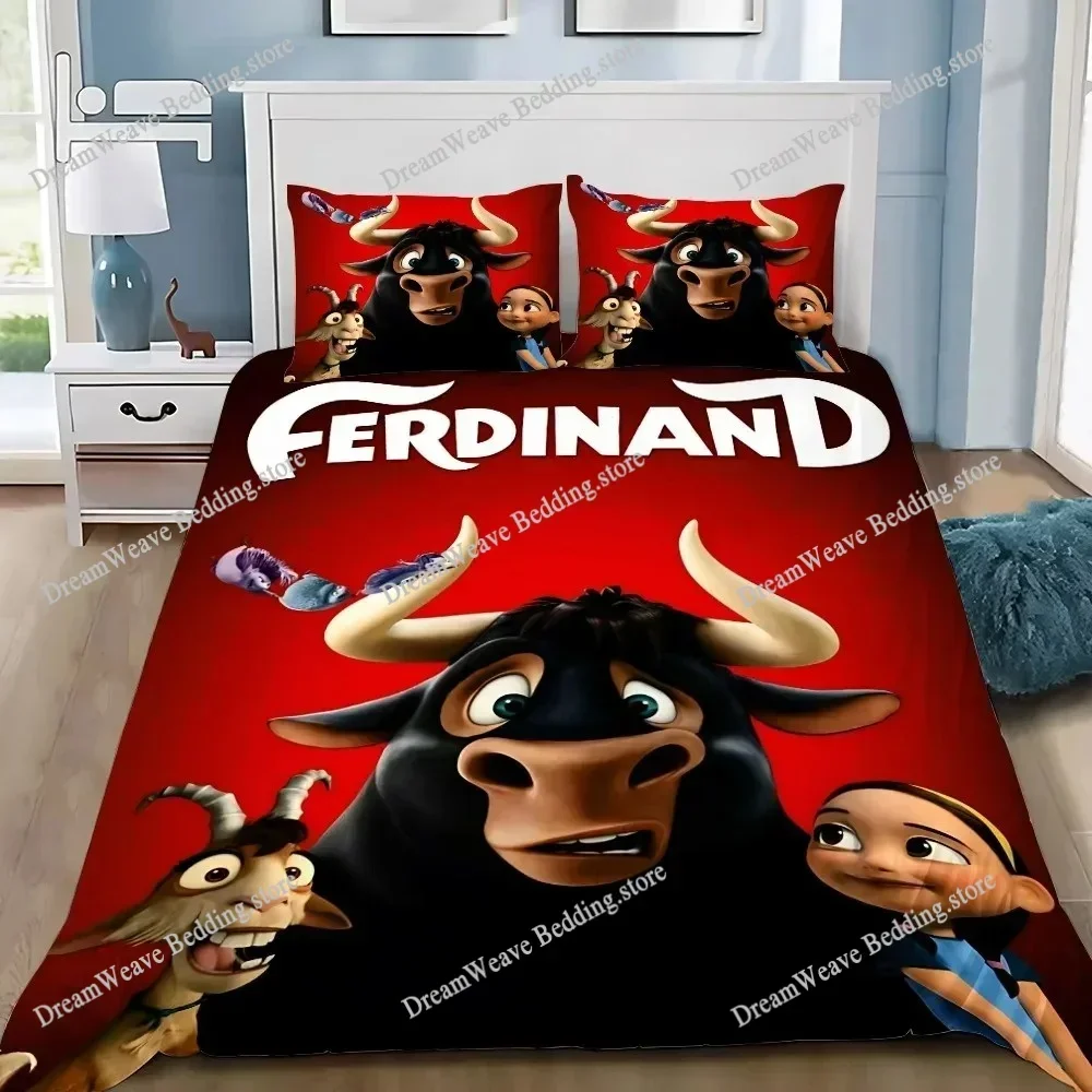 Duvet Cover Ferdinand 3D Exquisite Cartoon Cattle Digital Printing Bedding Set Comforter Bed Youth Home Decor Kids Boys Gift592