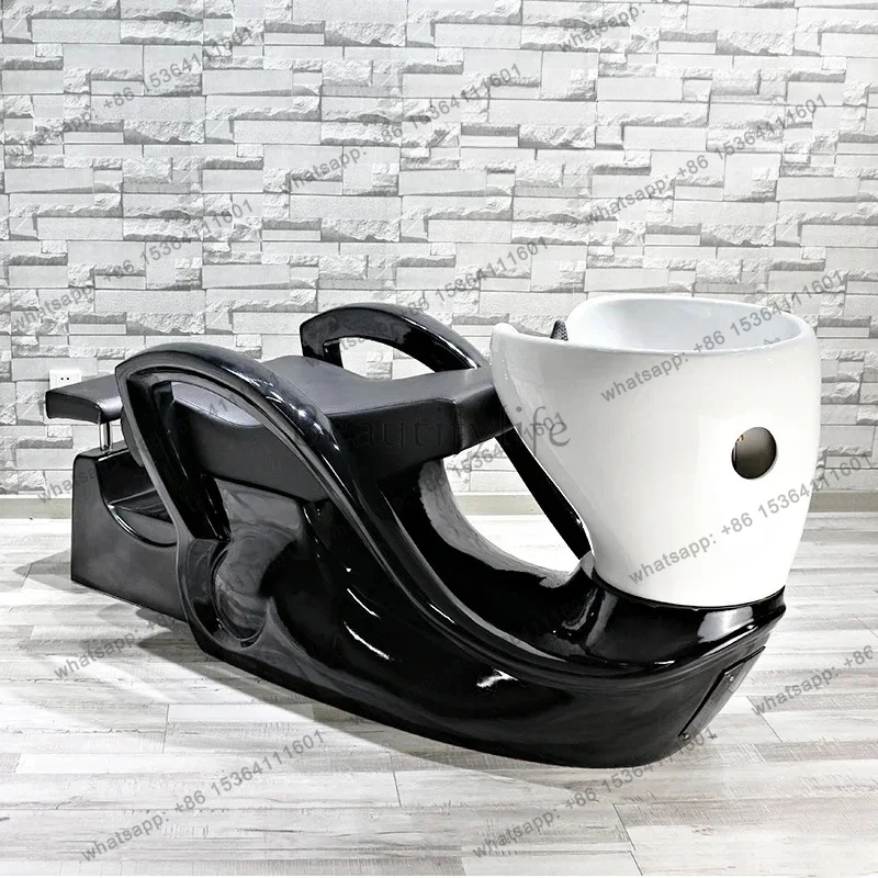 cadeira de salão de beleza Luxury hair salon special hair shampoo bed atmospheric semi-lying shampoo bed fiberglass barber flush