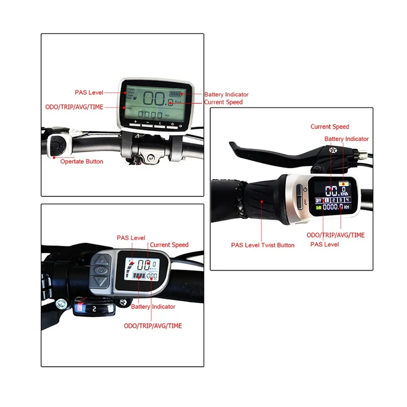 Ebike Dsiplay VLCD6 pantalla LCD de 6 pines para TONGSHENG TSDZ2 bicicleta eléctrica Motor central medio