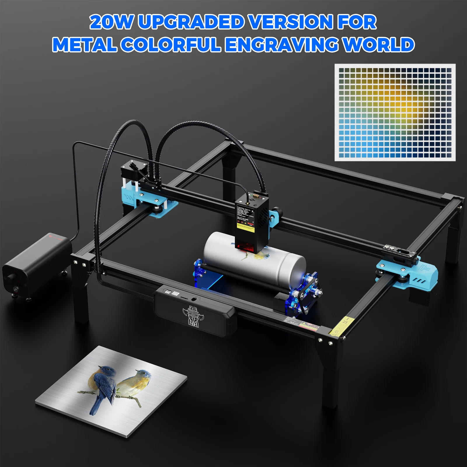 TwoTrees TTS-20 Pro CNC grabador láser de Metal soporte Control sin conexión cortador láser cuero madera herramientas acrílicas con interruptor de