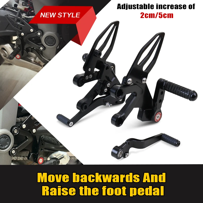 Motorcycle Accessory CNC Footrests Rearset Rear Footpeg Foot Rests For Daytona 660