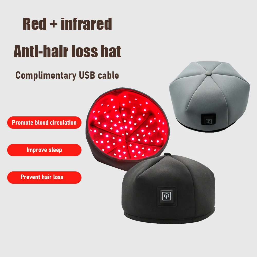 

120 PCS 660nm 850nm Red Light Infrared Hair Therapy Hair Growth Cap for Hair Regrowth Anti Hair Loss Hat Anti Hair