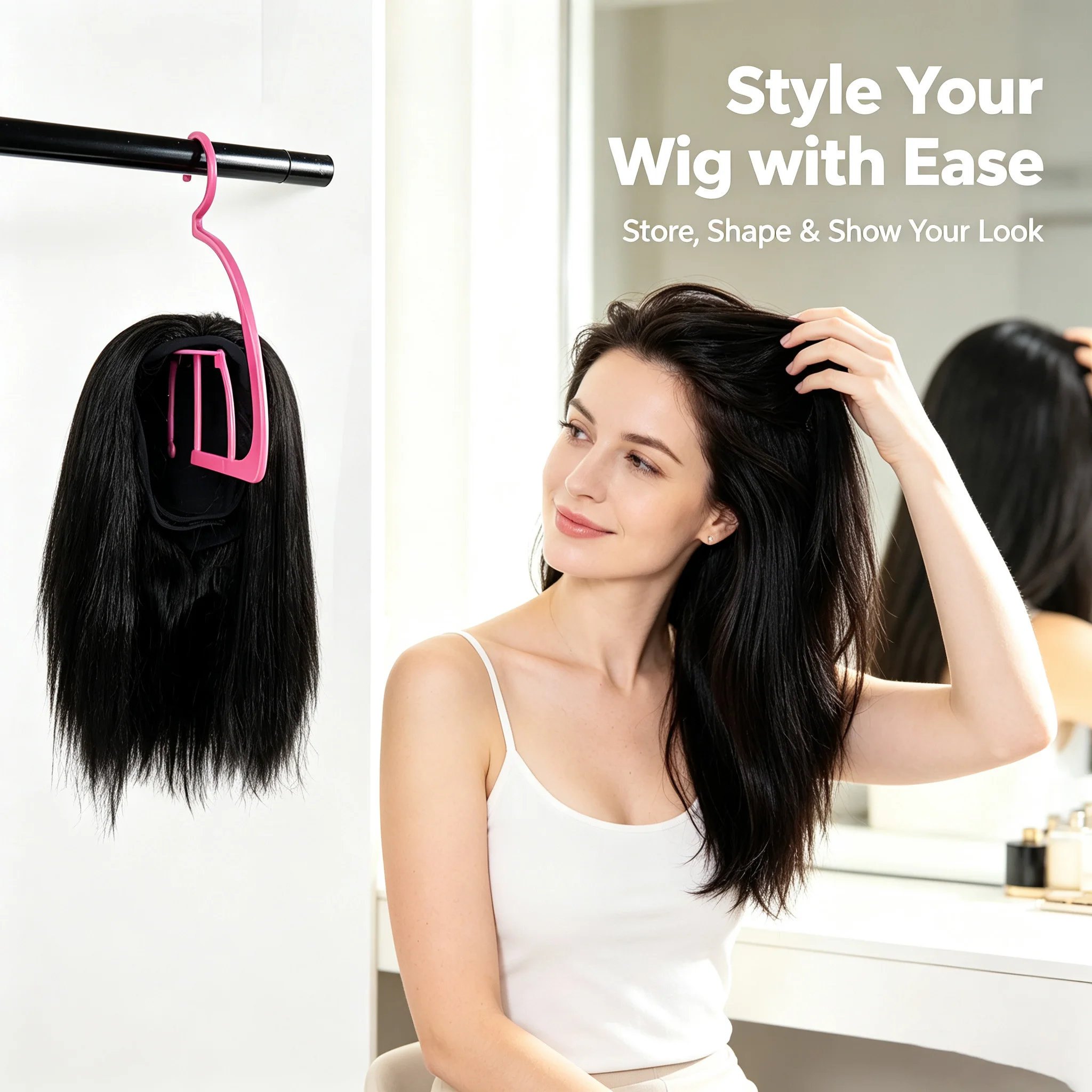 Wig Stands for Multiple Wigs Hanger Display Rack