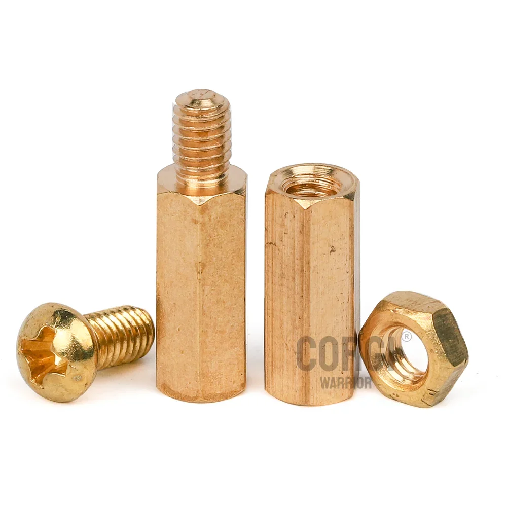 M2 M2.5 M3 M4 120 to 360 Brass Standoff Hex Column Spacer Standoff Screw Motherboard Standoffs Nuts Assortment Threaded Pillar