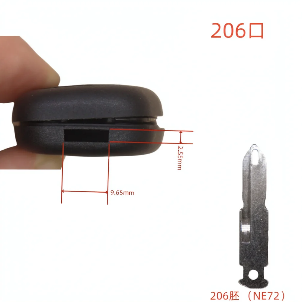 Replacement Remote Key Housing For Peugeot 206 307 407 406 Auto Fob Case Cover Durable Repair Accessory Without Chip