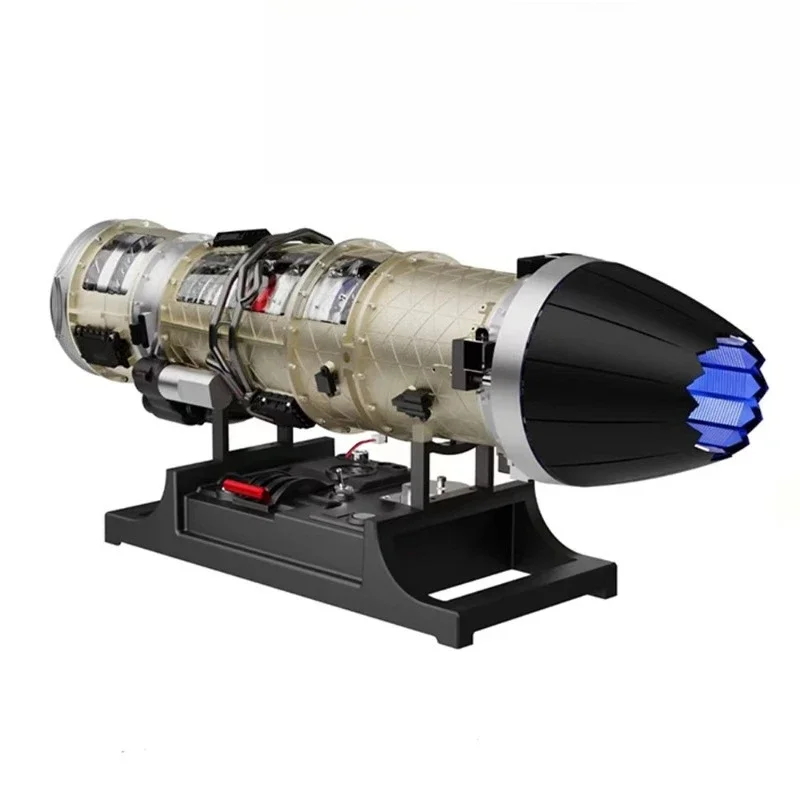 Metal turbojet small bypass F35 fighter engine assembly model
