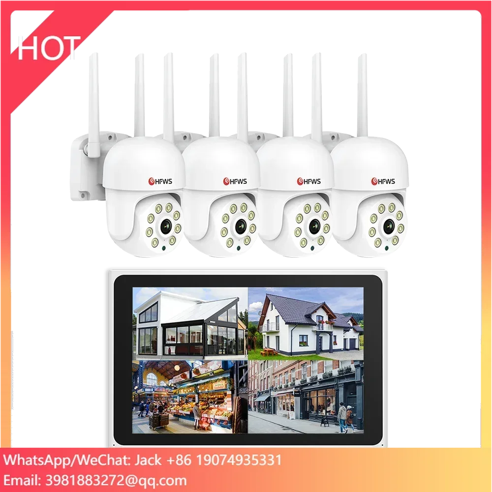 

Tuya Smart Home Wifi Ptz Camera System Ip Camera Kit 3MP 8CH Nvr With 10 Inch Screen Surveillance Security Camera System Wirele