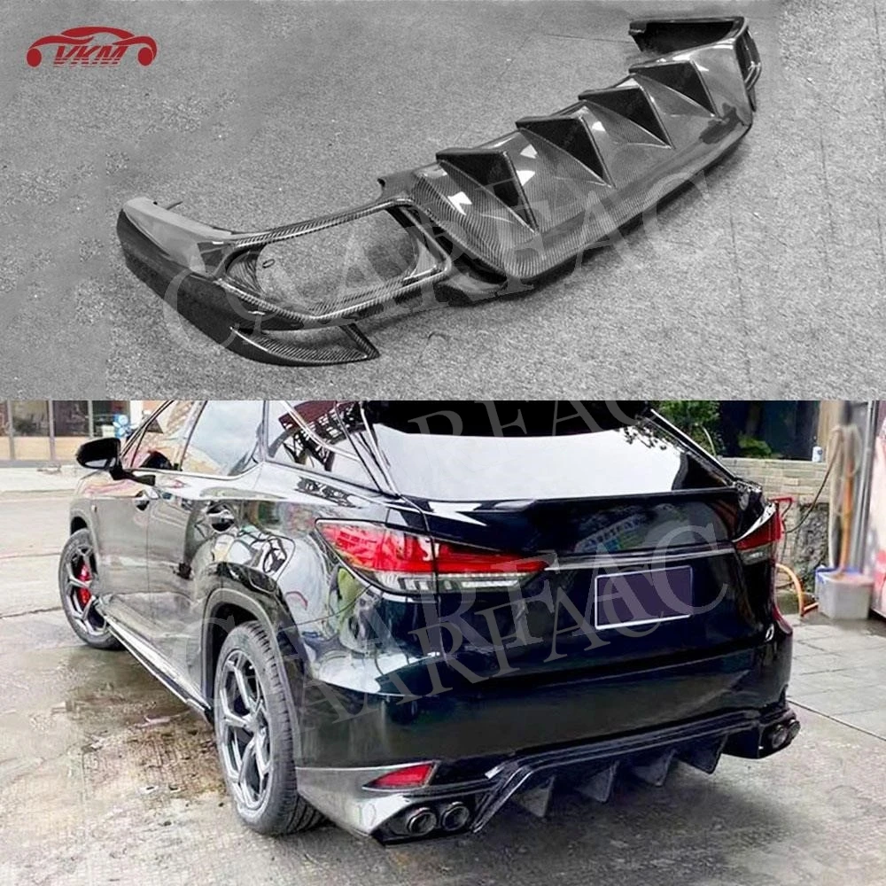 Kohlefaser-Heckstoßstangen-Diffusor-Verlängerung für Lexus RX300 RX450H 2020+ Karosserie-Kits Autozubehör FRP