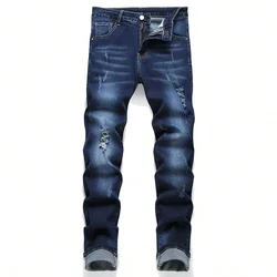 New Spring Autumn Korean Fashion Stretch Denim Boys Boyfriend Jeans Designer Clothes Skinny Trousers Male Slim Blue Ripped Pants