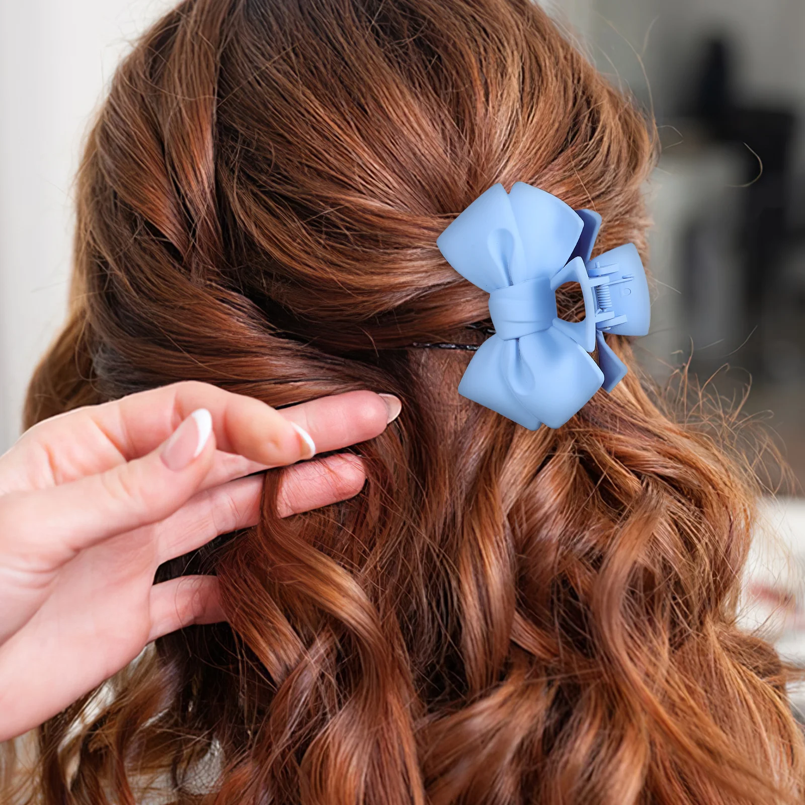 

6 pcs Bow Clips For Women, Cute Bow Claw Clip Hair Accessories, Strong Plastic Jaw Clips For Thick Long Hair, Hair Styling Tools