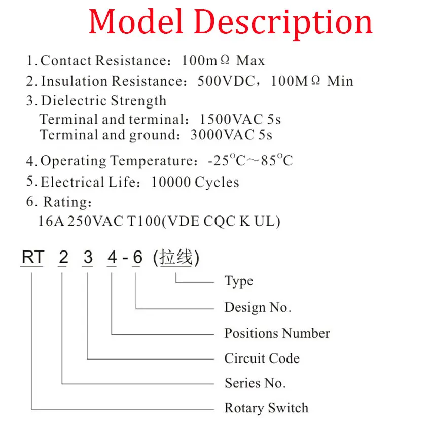 Imagem -03 - Interruptor de Controle de Temperatura para Aquecedor Elétrico Interruptor Rotativo Seletor de Interruptores ac 250v 16a 3pin 5pin 6pin 20 Pcs