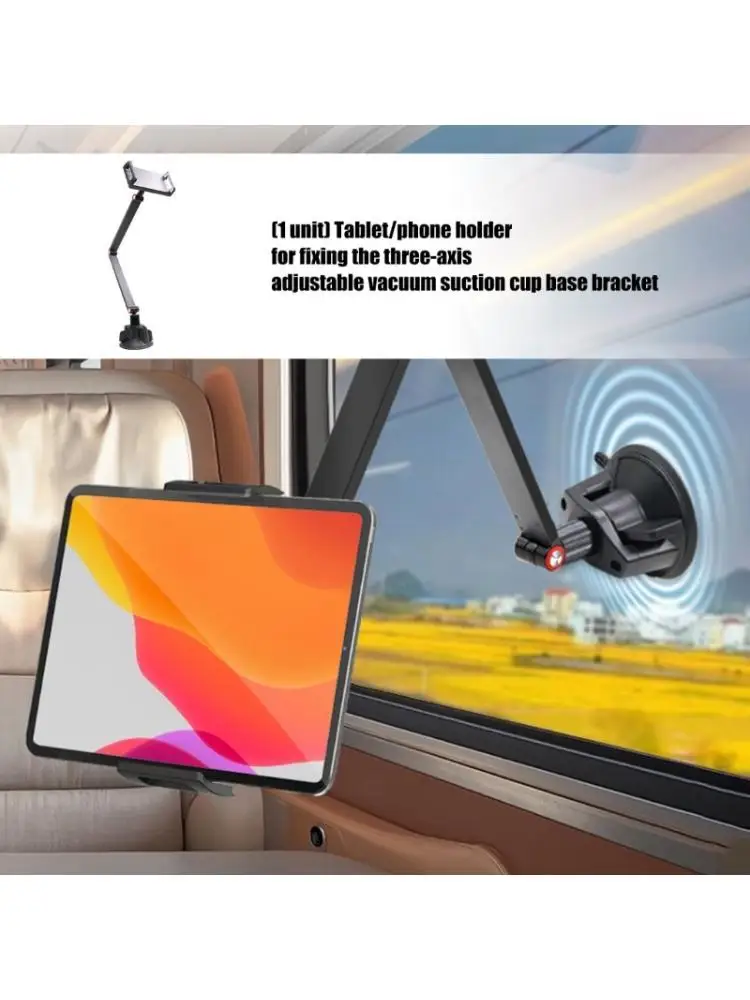 

R53C Вращающееся крепление для телефона для планшетов с вакуумным основанием и выдвижным рычагом для дома в автомобиле