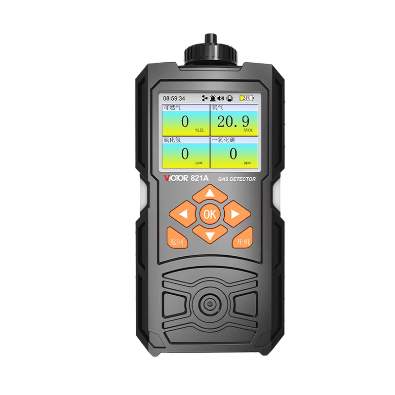 

Ranlraka VC821A Pump-suction Type Voice-equipped Four-in-one Gas Detector - Combustible Gas And Oxygen Detection Alarm Device