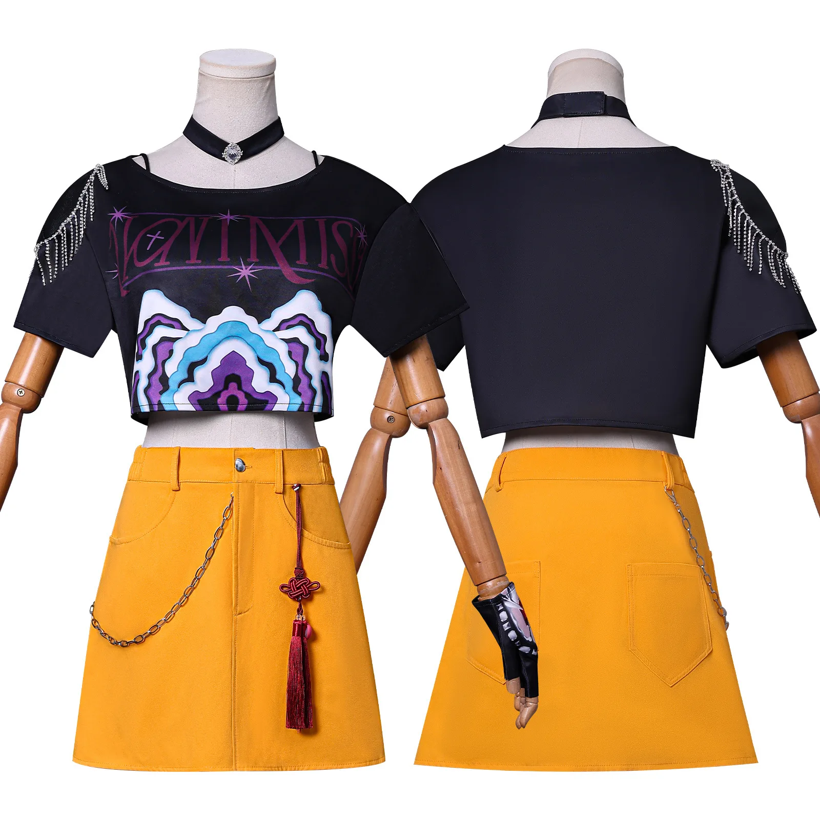 K-Pop Mira Rumi Zoey Demon Hunters Costume Cosplay Parrucca per le donne Vestiti Kpop Girl Group Idol Outfit Vestito di Carnevale di Halloween