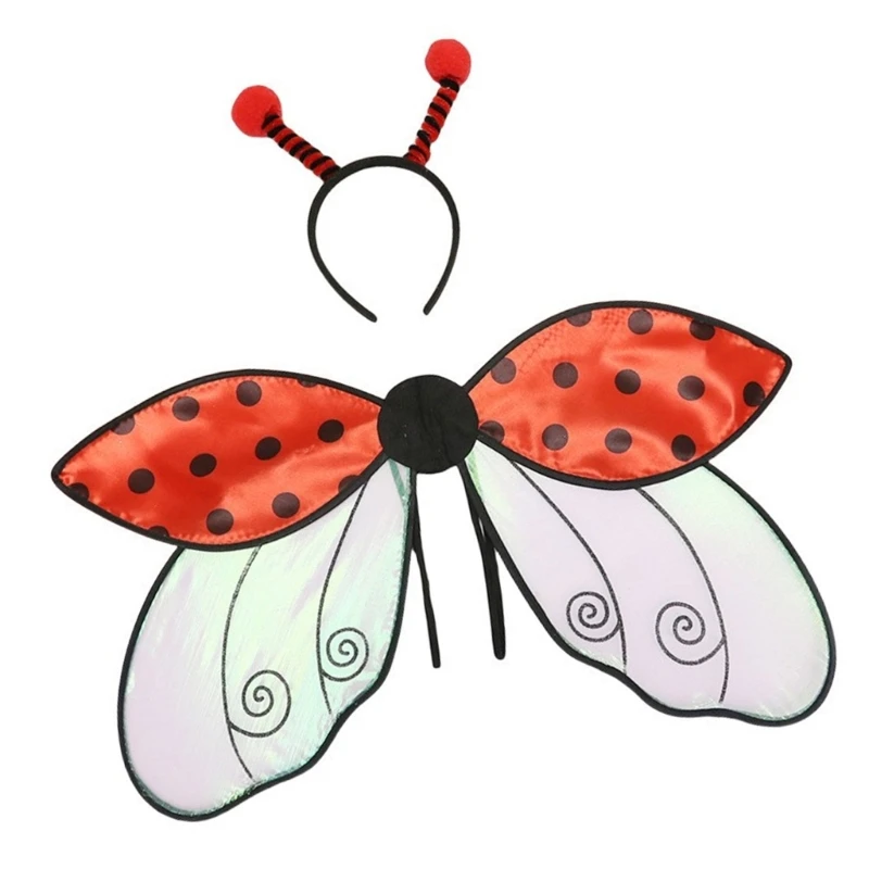 Asa joaninha com chapéu, asa inseto, asa abelha, capacete abelha, asa halloween