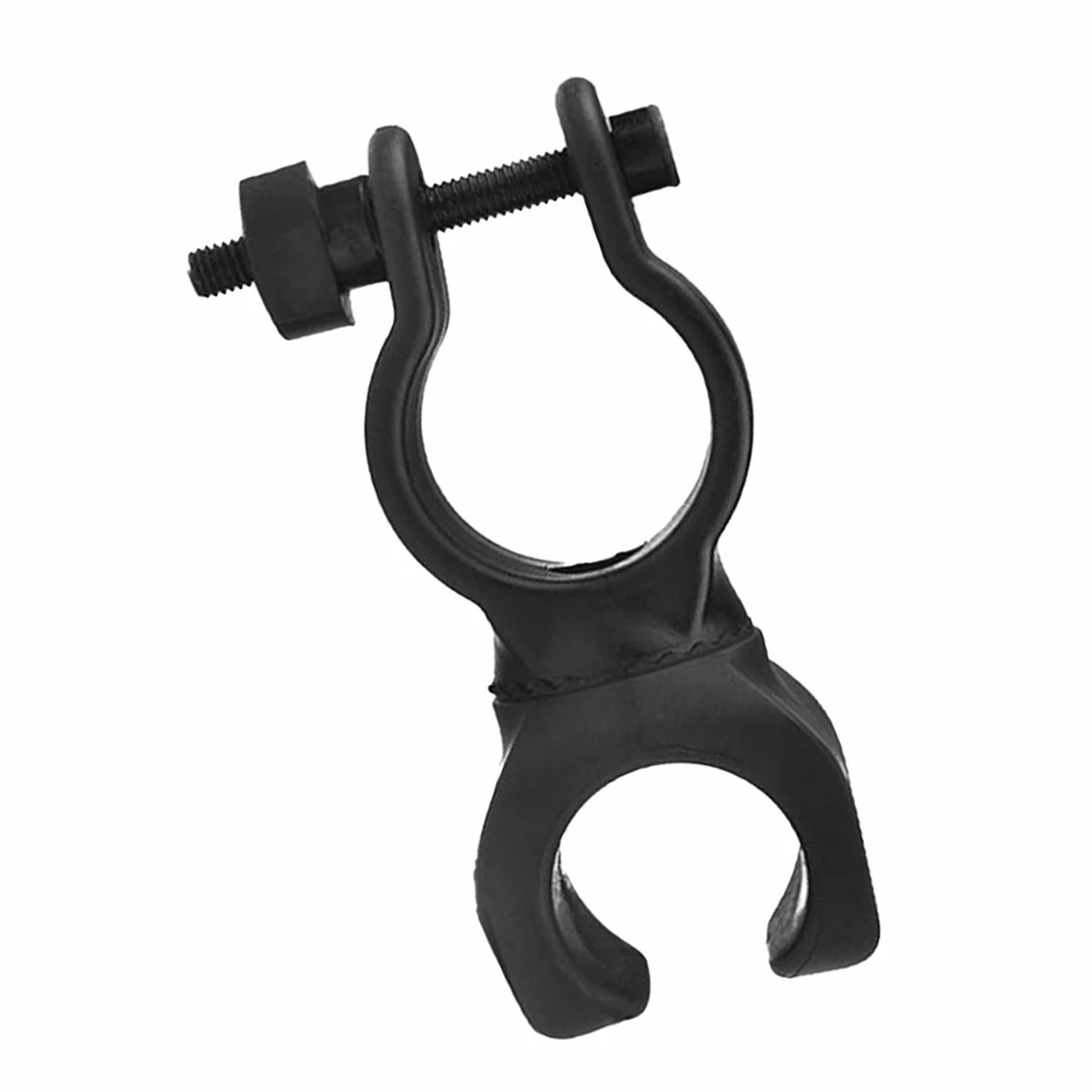 Useful Brand New Outdoor Flashlight Holder Handlebar Holder Bicycle Light Clip Handlebar Holder High Quality Light Clip Black