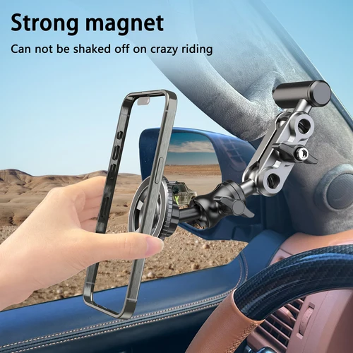 Magsafe [soporte para teléfono con reposabrazos de manija de coche] soporte para teléfono móvil de pilar A para vehículo todoterreno manija de camión manija de reposabrazos