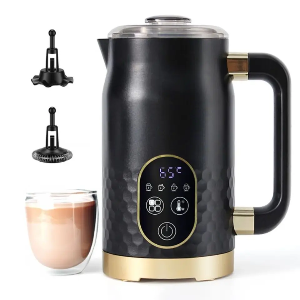 

Electric Milk Frother and Steamer 4 in 1 Hot and Cold Foam Maker Large Capacity Milk Foam Maker
