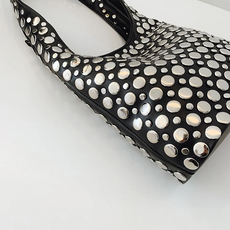 Designer Geometrische Umhängetasche Für Frauen Top Marke Handtasche Luxus Glänzende Niet Handgemachte Abend Clutch Tasche Mode Party Geldbörse – Detail 13