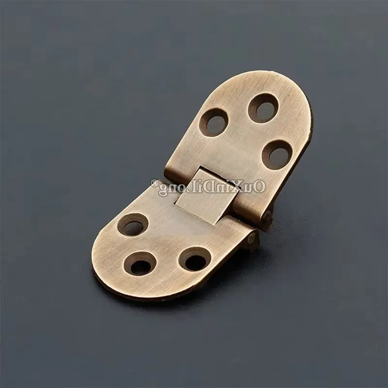 

Classic Retro 8PCS Antique Pure Brass Butler Tray Hinges Round Edge Folding Flaps Hinges with Screws