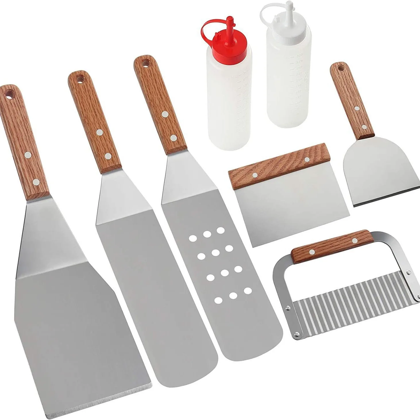 Complete BBQ Set for Outdoor Cooking - Stainless Steel BBQ Tool Set with Iron Plate and Shovel Combination